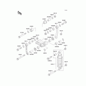Схема узла: Подвеска/амортизатор для Kawasaki EX250 ZZR250
