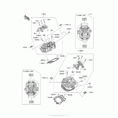 Схема вузла: Головка циліндра для Kawasaki VN1700 Vulcan 1700 Voyager