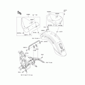 Схема вузла: Сидіння (jkbvnka1 5a014811-) для Kawasaki VN1600 Vulcan 1600 Classic