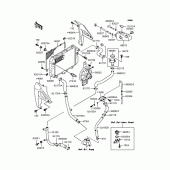 Схема узла: Радиатор (ZR250-A1/A2/A3) для Kawasaki ZR250 Balius