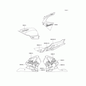 Схема вузла: Decals(green)(zx600-f3) для Kawasaki ZX600 Ninja ZX-6R
