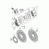 Схема вузла: Переднє гальмо для Kawasaki ZX1000 Ninja ZX-10R