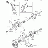Схема вузла: Колінчастий вал для Kawasaki VN1500 VN1500 Classic