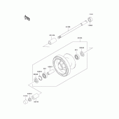 Схема узла: Ступица переднего колеса для Kawasaki VN1500 VN1500 Drifter