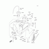 Схема вузла: Паливний бак для Kawasaki KLX125 KLX125L