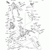 Схема узла: Крепление двигателя для Kawasaki VN1600 VN1600 Classic
