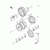 Схема вузла: Зчеплення для Kawasaki VN400 Vulcan II