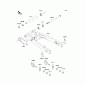 Схема узла: Задний рычаг (Маятник) для Kawasaki EX250 ZZR250