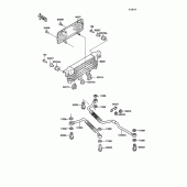 Схема вузла: Олійний охолоджувач для Kawasaki ZG1000 1000GTR