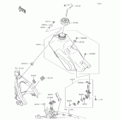 Схема узла: Топливный бак для Kawasaki KLX140 KLX140L