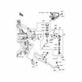 Схема узла: Задний тормозной цилиндр для Kawasaki BR250 Z250SL