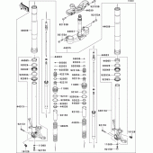 Схема вузла: Вилка передньої осі для Kawasaki ZX636 Ninja ZX-6R