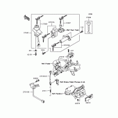 Схема узла: Замок зажигания для Kawasaki ZR1200 ZRX1200S
