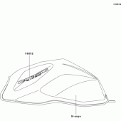 Схема вузла: Decals(orange)(a1h) для Kawasaki ZR1000 Z1000