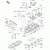 Схема узла: Головка цилиндра для Kawasaki ZX600 ZZ-R600