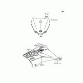 Схема вузла: Наклейки для Kawasaki KLX110 KLX110