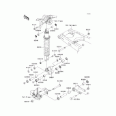 Схема узла: Подвеска/задний амортизатор для Kawasaki KLX140 KLX140