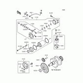 Схема вузла: Стартер електричний & Привід стартера для Kawasaki VN250 Eliminator 250V