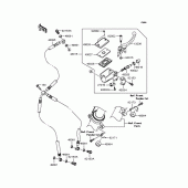Схема узла: Передний тормозной цилиндр для Kawasaki ZR1200 ZRX1200 DAEG