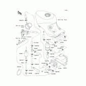 Схема узла: Fuel evaporative system для Kawasaki ZX1100 Ninja ZX-11