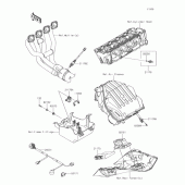Схема вузла: Система впуску для Kawasaki ZX1000 Ninja 1000 ABS