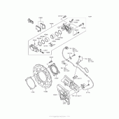 Схема вузла: Заднє гальмо для Kawasaki ZX1400 Ninja ZX-14R ABS