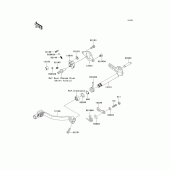 Схема узла: Переключатель передач для Kawasaki KX250/ KX252 KX250F