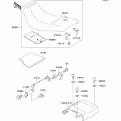 Схема узла: Сиденье для Kawasaki EX500 EX500