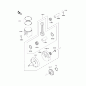 Схема узла: Crankshaft/piston для Kawasaki KX500