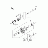Схема узла: Переднее колесо для Kawasaki KLX125 KLX125