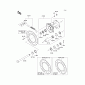 Схема узла: Ступица заднего колеса для Kawasaki KX250/ KX252 KX250