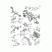 Схема вузла: Електроустаткування для Kawasaki ZX900 GPZ900R