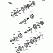 Схема узла: Трансмиссия для Kawasaki ZX900 GPZ900R