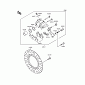 Схема вузла: Переднє гальмо для Kawasaki BN125 Eliminator