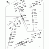 Схема узла: Клапан(ы) для Kawasaki VN1500 VN1500 Classic