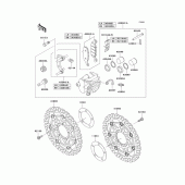 Схема вузла: Front brake(a7f/a8f) для Kawasaki KLE650 Versys 650