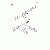Схема вузла: Задній важіль (маятник) для Kawasaki ZG1200 Voyager XII