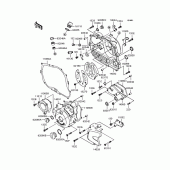 Схема вузла: Кришка двигуна для Kawasaki KL250 KL250 Super Sherpa