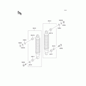 Схема вузла: Підвіска/задній амортизатор для Kawasaki BJ250 250TR