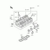 Схема вузла: Головка циліндра для Kawasaki ZR400 Zephyr X