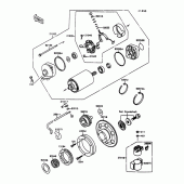Схема вузла: Starter motor для Kawasaki VN1500 VN-15
