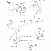 Схема вузла: Кермо & Пульт управління кермовий для Kawasaki VN900 VN900 Custom
