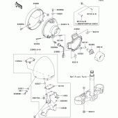 Схема вузла: Headlight(s)(1/2) для Kawasaki VN1500 VN1500 Mean Streak
