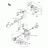 Схема узла: Сигнал поворота для Kawasaki BJ250