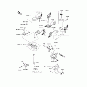 Схема узла: Замок зажигания для Kawasaki VN1500 VN1500 Mean Streak