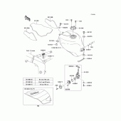 Схема вузла: Паливний бак(zx600-j2h) для Kawasaki ZX600 Ninja ZX-6R