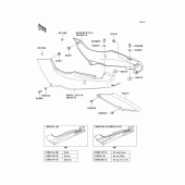 Схема вузла: Side covers/chain cover(1/2) для Kawasaki EX500 GPZ500S