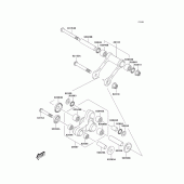 Схема вузла: Задня підвіска для Kawasaki KLX125 KLX125