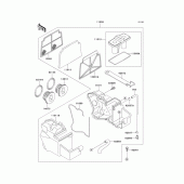 Схема узла: Воздушный фильтр для Kawasaki EX250 ZZR250