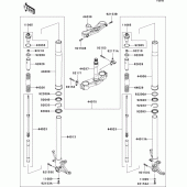 Схема узла: Вилка передней оси для Kawasaki ZX1000 Ninja ZX-10R